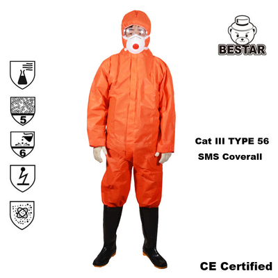 Asbestsanierungs-Art 56 SMS-Overall Breathable antistatischer SMS-Overall